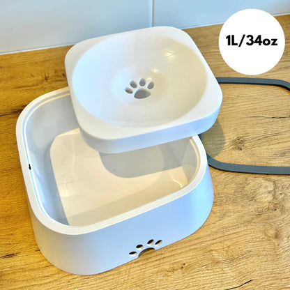 Fluffy Tail™ Zero Splash Dog Water Bowl